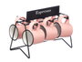 Vessia Set de 6 Tasses à Café Roses avec Support 100 ml en Porcelaine 8x10x8 cm (Set de 6)