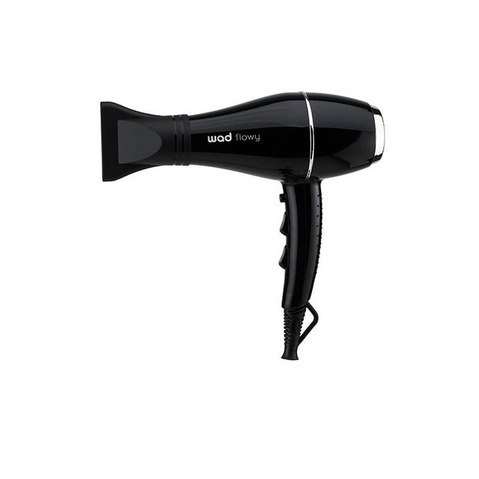 Wad Professional Beauty - Sèche-cheveux professionnel Flowy Black, 2100W, ionique, compact, 2 vitesses, 3 températures, avec 2 buses et diffuseur Wad Professional Beauty - Sèche-cheveux professionnel Flowy Black, 2100W, ionique, compact, 2 vitesses, 3 températures, avec 2 buses et diffuseur