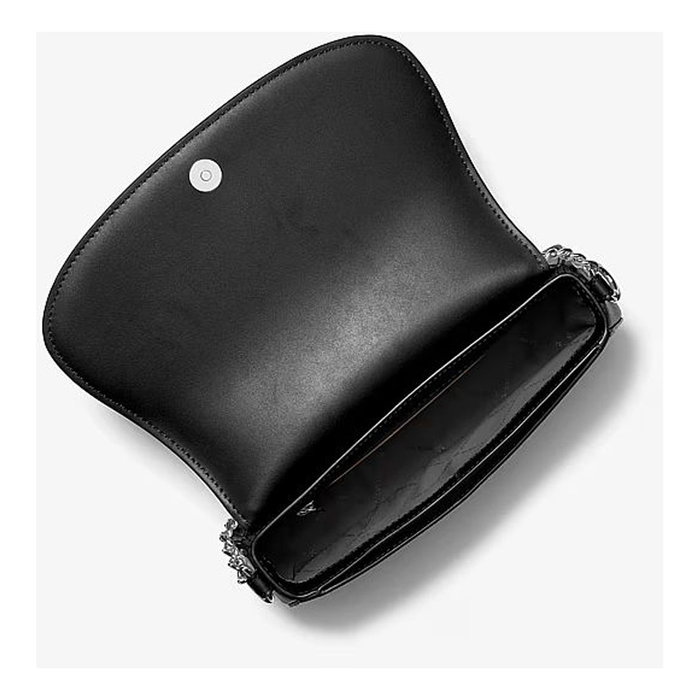 Michael Kors Pochette Mila en cuir noir 35T5SIMM8L-BLACK