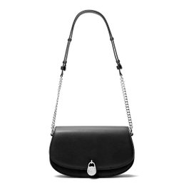 Michael Kors Pochette Mila en cuir noir 35T5SIMM8L-BLACK
