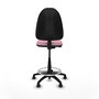 Tabouret Aýna taburete Contact permament de base Tissu Rose Structure polyamide noire Sans accoudoirs Sans appui-tête Roulettes pour moquette