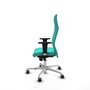 Piqueras Y Crespo Albacete Fauteuil de direction Turquoise avec mécanisme Synchro et base aluminium