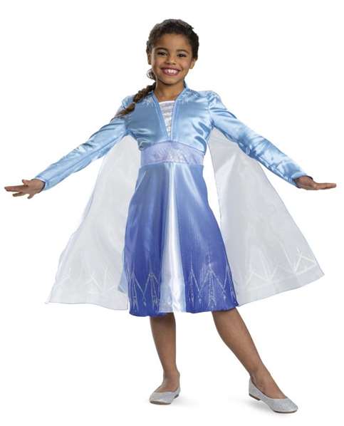 Disney - Déguisement Elsa Voyage Classic Taille 3-4 Ans, Robe Bleue - Anniversaire 100 Ans