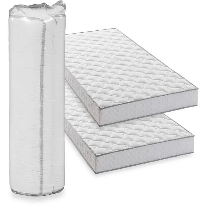 Deko Dream Hahtuva - Lot de 2 Matelas 90x190 cm - Mousse - 14 cm d'épaisseur - 5 Zones de Confort - Pour Lits Superposés Deko Dream Hahtuva - Lot de 2 Matelas 90x190 cm - Mousse - 14 cm d'épaisseur - 5 Zones de Confort - Pour Lits Superposés