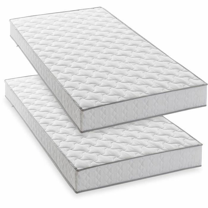 Deko Dream Lot de 2 matelas en mousse Hahtuva - 90 x 190 cm