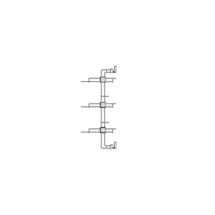 Emuca Porte-chaussures latéral coulissant pour placards et dressing Hack, Droite, Peint gris pierre, Acier.