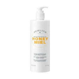 Perlier Lait Corps Ultra Nutritif 24h - Lait Hydratant Corps Enrichi à la Miel d'Acacia Bio et Gelée Royale Fraîche, Sans Parabènes