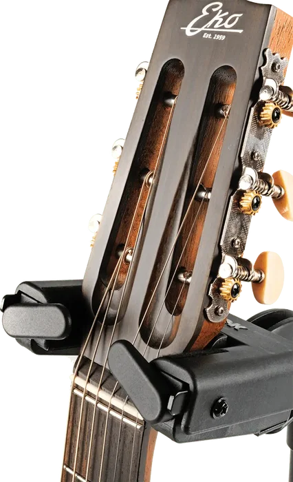 QUIKLOK Support pour guitare universel pliable avec fermeture automatique noir