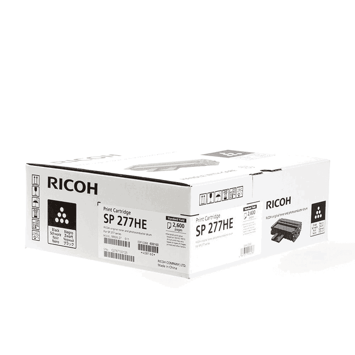 Ricoh SP277 408160 Cartouche de toner noir pour imprimante Ricoh SP277 408160 Cartouche de toner noir pour imprimante