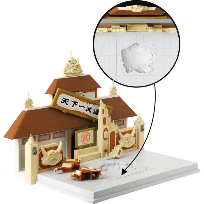 BANDAI - Dragon Ball Super - Diorama Arène Tenkaichi Budokai pour Figurines - 36790 - Arène Iconique Personnalisable avec Enseigne, Mur et Sol