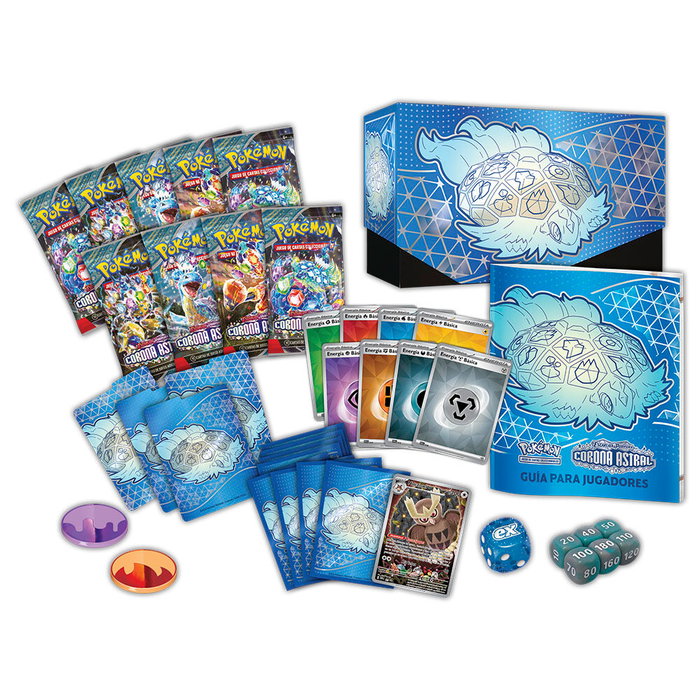 Pokémon Jeu de cartes - Etui Entraîneur Elite Booster Couronne Astral Écarlate et Violet espagnol - Édition espagnole +6 ans Pokémon Jeu de cartes - Etui Entraîneur Elite Booster Couronne Astral Écarlate et Violet espagnol - Édition espagnole +6 ans