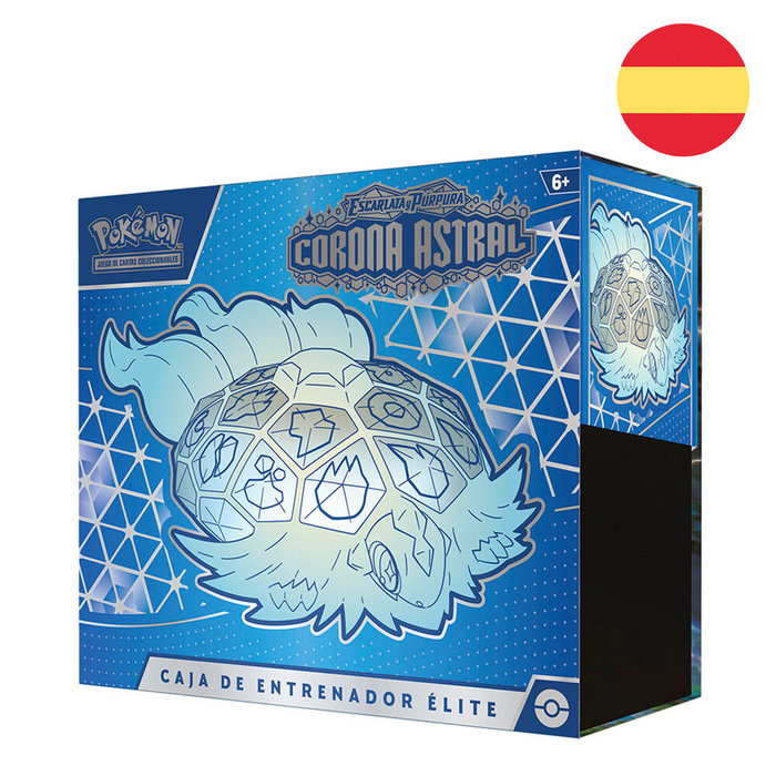 Pokémon Jeu de cartes - Etui Entraîneur Elite Booster Couronne Astral Écarlate et Violet espagnol - Édition espagnole +6 ans Pokémon Jeu de cartes - Etui Entraîneur Elite Booster Couronne Astral Écarlate et Violet espagnol - Édition espagnole +6 ans