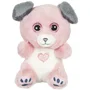 Gipsy Toys Peluche Cutydoo Love Chien 13 cm Rose Gris - Peluche douce avec coeur, texture ultra-douce et yeux brillants, idéale pour la Saint Valentin