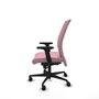 Piqueras Y Crespo Albacete Confidente - Chaise de bureau Rose avec mécanisme Synchro et accoudoirs 2D