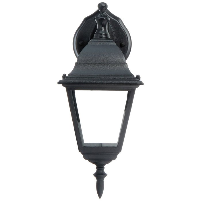 Brilliant Applique extérieure descendante NEWPORT Noir métal/verre E27 60W