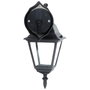 Brilliant Applique extérieure descendante NEWPORT Noir métal/verre E27 60W