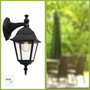 Brilliant Applique extérieure descendante NEWPORT Noir métal/verre E27 60W