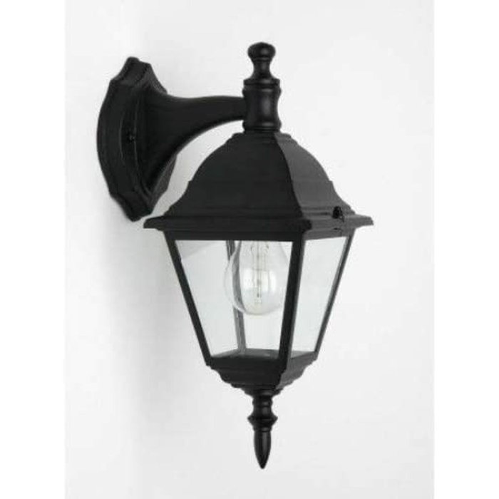 Brilliant Applique extérieure descendante NEWPORT Noir métal/verre E27 60W