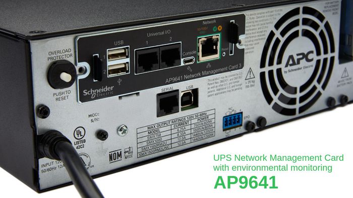 APC AP9641 Carte de gestion réseau Smart-UPS (gen3) avec surveillance environnementale