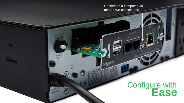 APC AP9641 Carte de gestion réseau Smart-UPS (gen3) avec surveillance environnementale