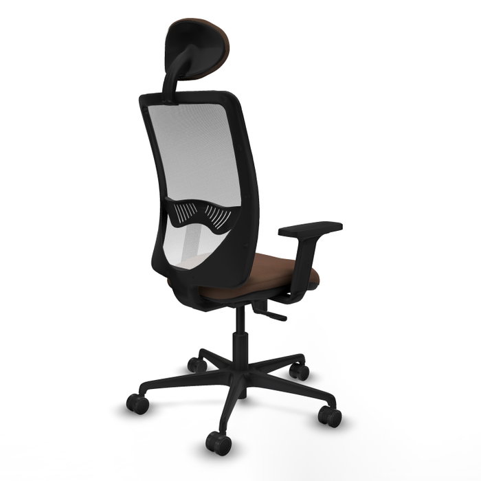 PIQUERAS Y CRESPO Chaise Zulema Synchro 3 positions Marron foncé/Blanc