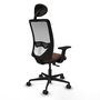 PIQUERAS Y CRESPO Chaise Zulema Synchro 3 positions Marron foncé/Blanc