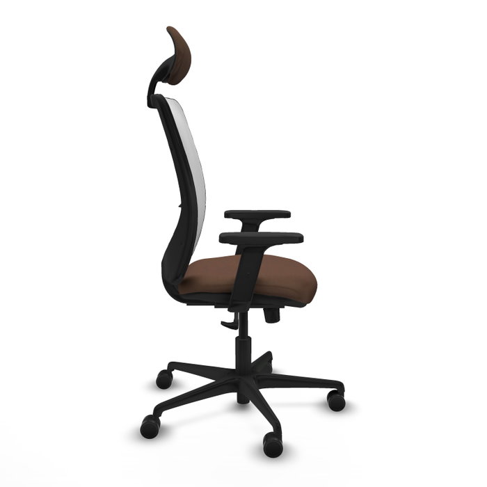 PIQUERAS Y CRESPO Chaise Zulema Synchro 3 positions Marron foncé/Blanc
