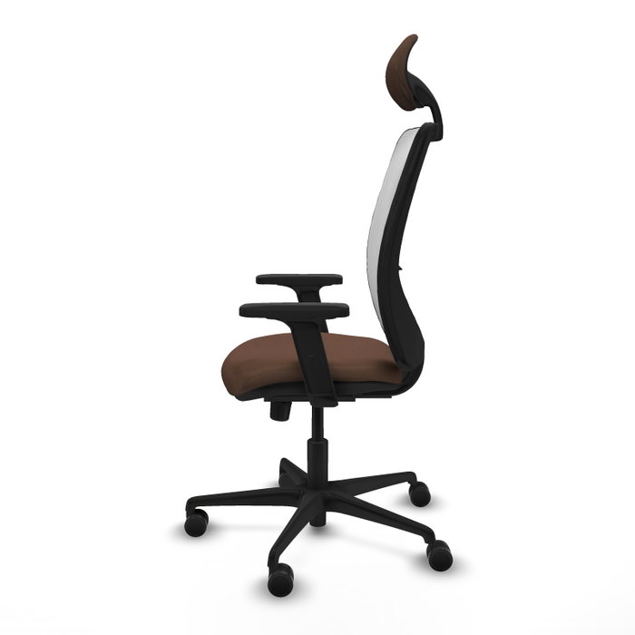 PIQUERAS Y CRESPO Chaise Zulema Synchro 3 positions Marron foncé/Blanc