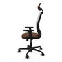 PIQUERAS Y CRESPO Chaise Zulema Synchro 3 positions Marron foncé/Blanc