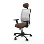 PIQUERAS Y CRESPO Chaise Zulema Synchro 3 positions Marron foncé/Blanc