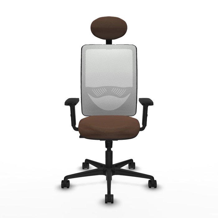 PIQUERAS Y CRESPO Chaise Zulema Synchro 3 positions Marron foncé/Blanc