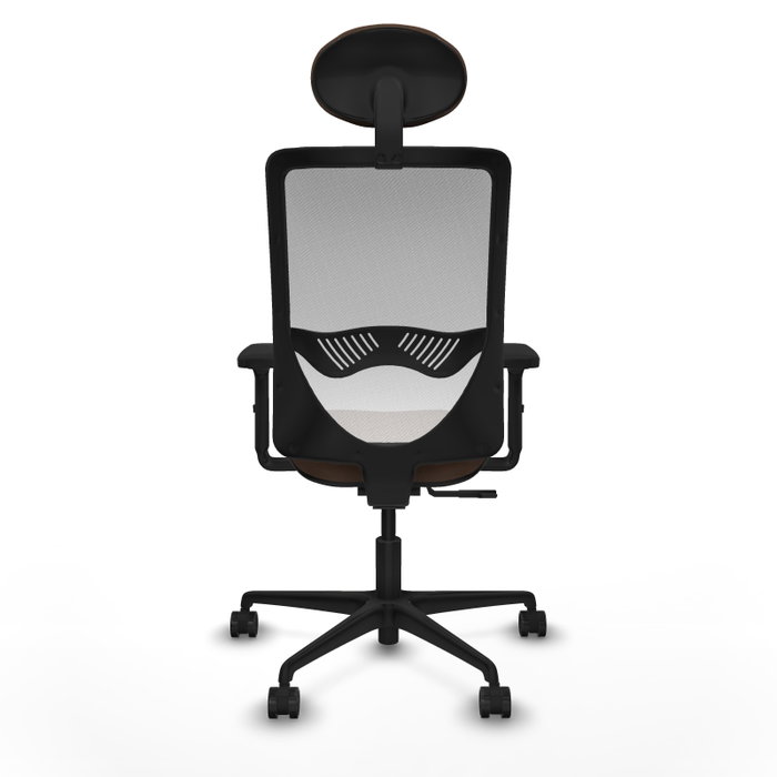 PIQUERAS Y CRESPO Chaise Zulema Synchro 3 positions Marron foncé/Blanc