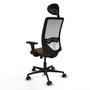PIQUERAS Y CRESPO Chaise Zulema Synchro 3 positions Marron foncé/Blanc