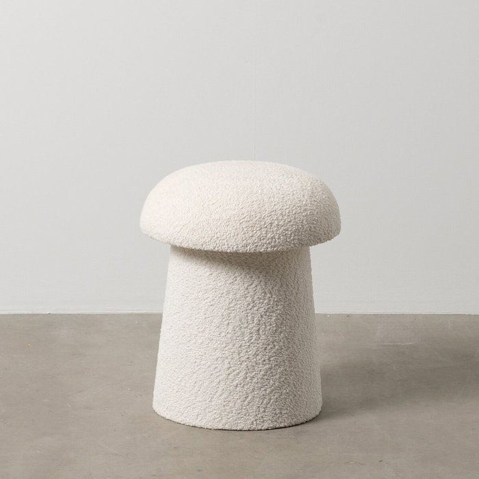 BigBuy Home Pouf Blanc Bois MDF 35 x 35 x 42 cm BigBuy Home Pouf Blanc Bois MDF 35 x 35 x 42 cm
