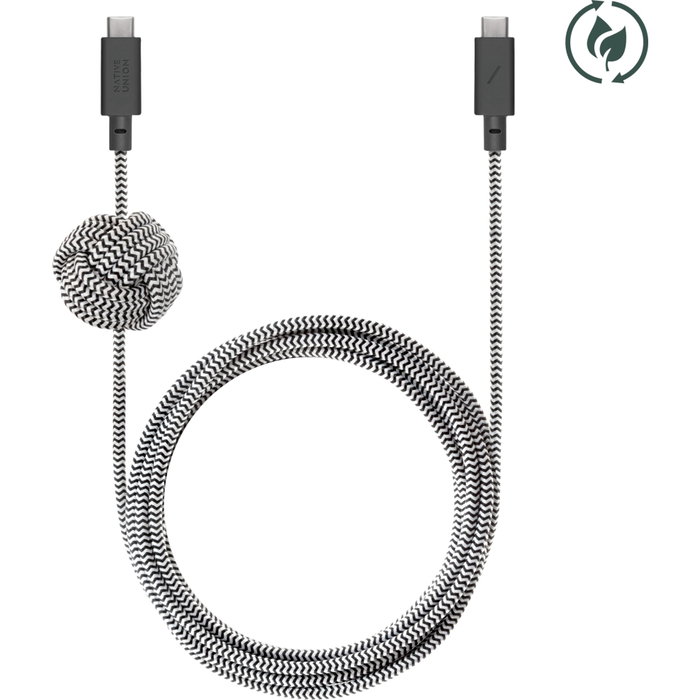 Native Union Anchor Cable USB-C vers USB-C 3m Zebra
