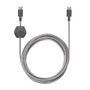 Native Union Anchor Cable C To C Zebra 3M - Câble USB-C à USB-C avec ancre anti-dérapante, longueur 6.5 pieds / 2m, charge rapide 60W, certification USB-IF