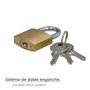 WOLFPACK LINEA PROFESIONAL Cadenas en laiton 30 mm clés identiques №1