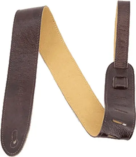 Martin Correa de guitare/basse en cuir marron avec porte-médiators Martin Correa de guitare/basse en cuir marron avec porte-médiators