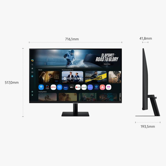 Samsung Smart M70F LS32FM700UUXEN 32 pouces 4K UHD Noir Samsung Smart M70F LS32FM700UUXEN 32 pouces 4K UHD Noir