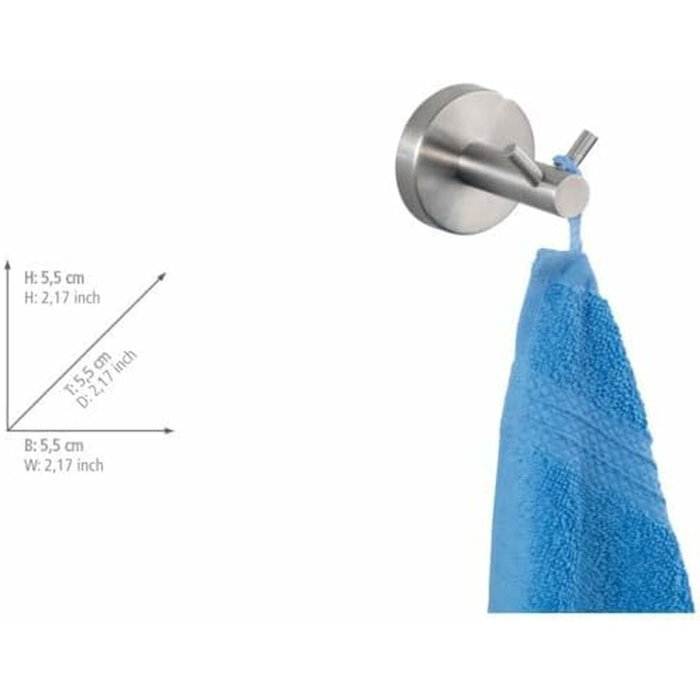 Crochet pour suspendre Wenko Acier inoxydable 5,5 x 5,5 x 5,5 cm Argenté (1 Unité)