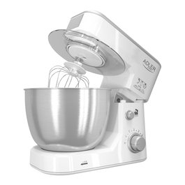 Adler Batidora amasadora AD4216, blanca, 1000 W, 4 L