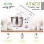 Adler Batidora amasadora AD4216, blanca, 1000 W, 4 L