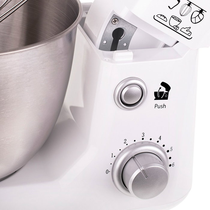 Adler Batidora amasadora AD4216, blanca, 1000 W, 4 L