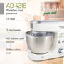 Adler Batidora amasadora AD4216, blanca, 1000 W, 4 L