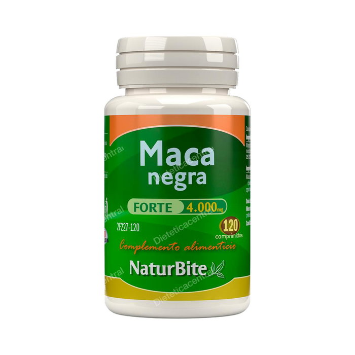 Naturbite Maca Negra Forte 4000 mg, 120 comprimés, complément alimentaire pour performance physique Naturbite Maca Negra Forte 4000 mg, 120 comprimés, complément alimentaire pour performance physique