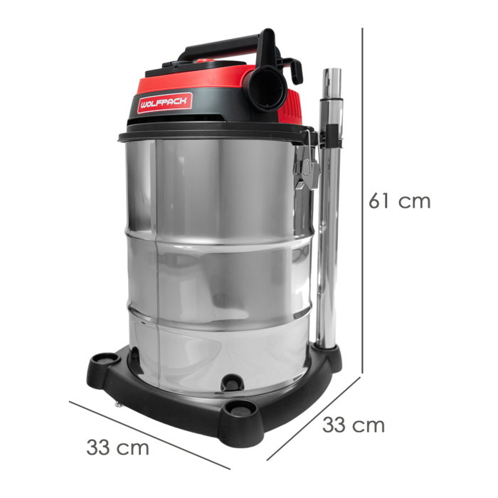 WOLFPACK LINEA PROFESIONAL Aspirateur Inoxydable 30 Litres 1400 W