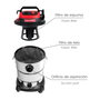 WOLFPACK LINEA PROFESIONAL Aspirateur Inoxydable 30 Litres 1400 W