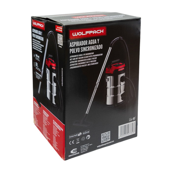 WOLFPACK LINEA PROFESIONAL Aspirateur Inoxydable 30 Litres 1400 W