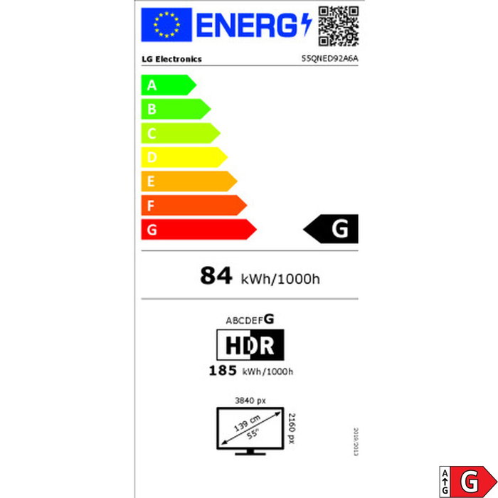 LG 55QNED92A6A TV intelligente 4K Ultra HD 55 pouces LED