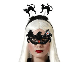 Atosa Accessoire Diablesse avec Chats Noirs et Masque Noir